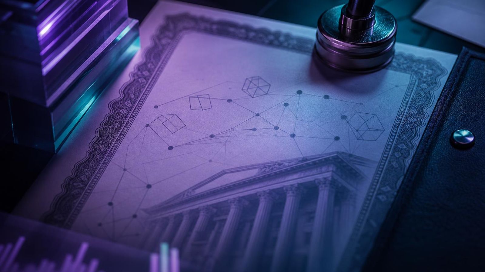 Editorial composition referencing security token issuance